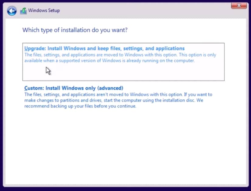 Upgrade auf Windows 11