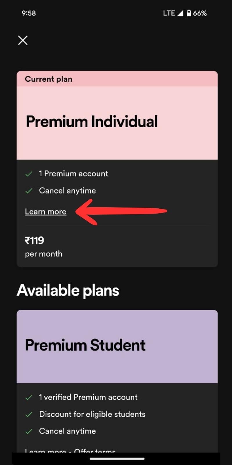 cambia metodo di pagamento spotify su smartphone 6
