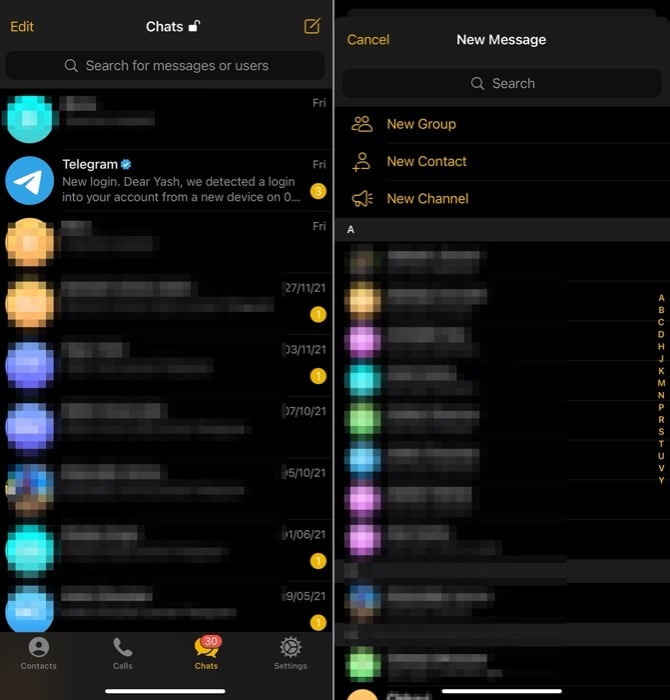 création d'un canal telegram sur iphone