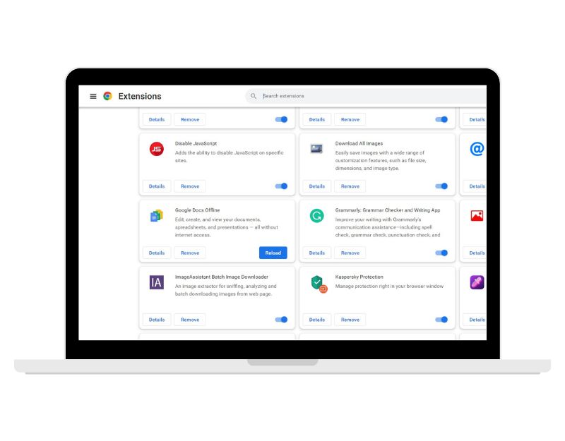 imagen mostrando extensión de google chrome en windows 11