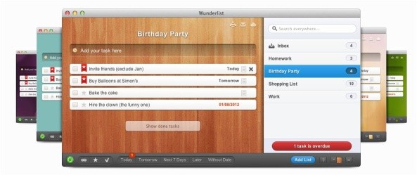 скриншот wunderlist