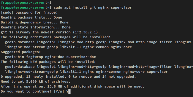 install nginx supervisor