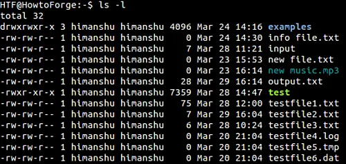 detaillierte Informationen über Dateien und Verzeichnisse anzeigen