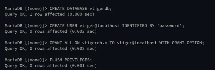 создать базу данных
