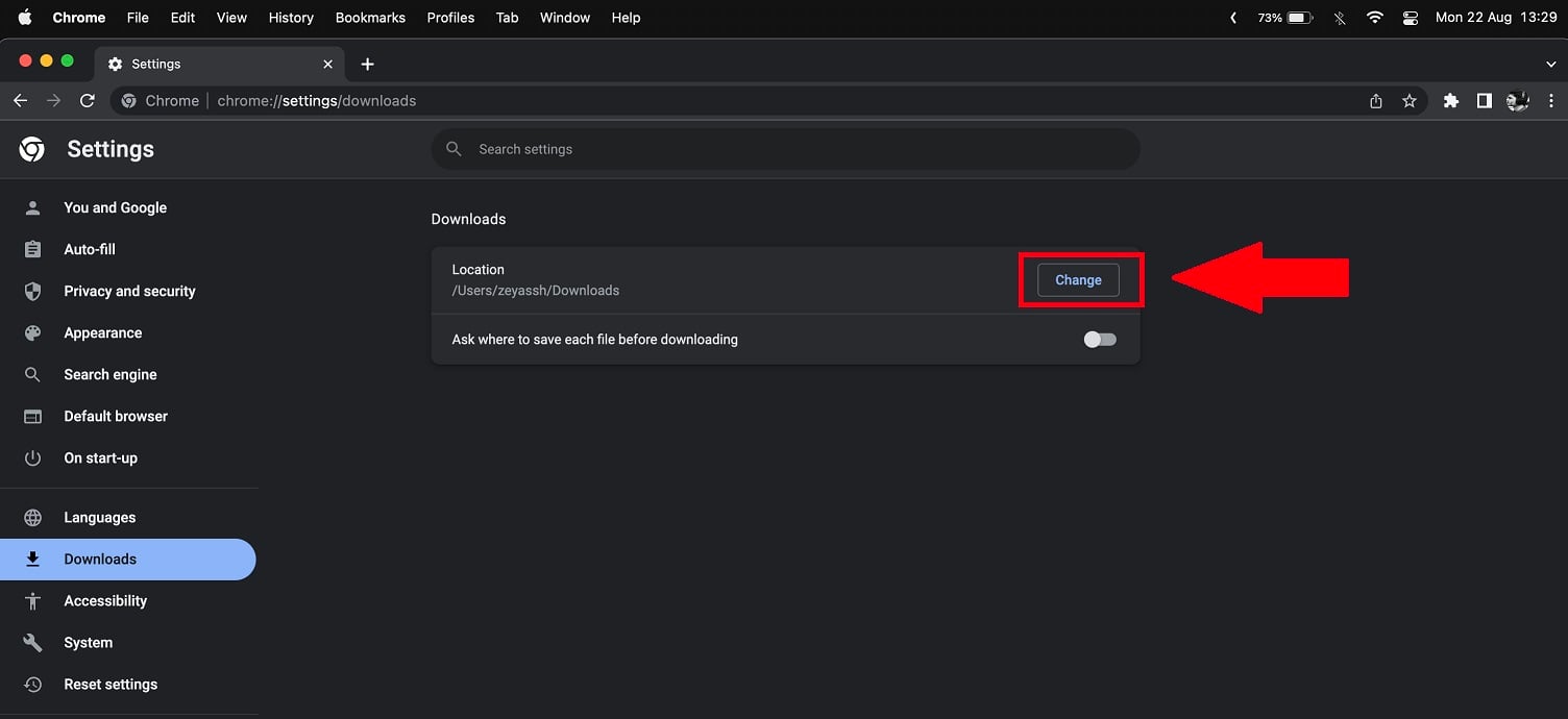downloads do chrome mac