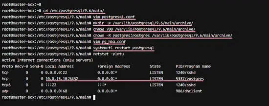 Configura la replica Postgres