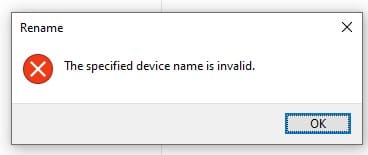 Unusable Names
