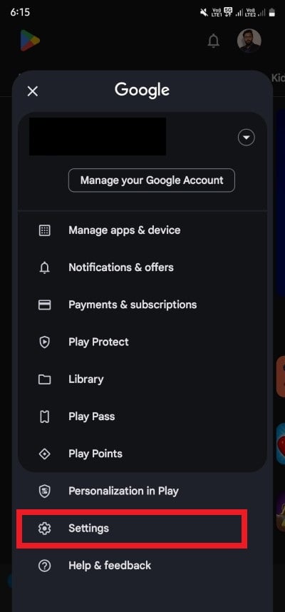 play store settings