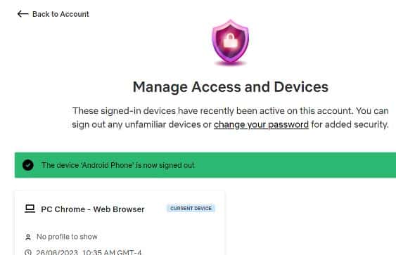 Disconnetti dai dispositivi