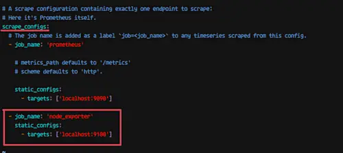 Aggiungi node_exporter al server Prometheus