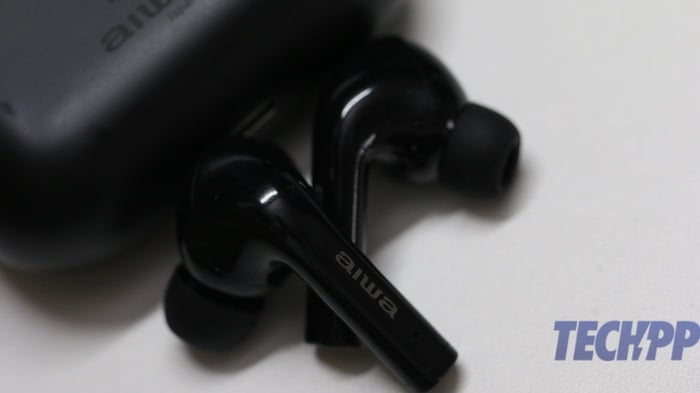 aiwa at-x80fanc tws und esbt-460 quad driver wireless earphones review - aiwa tws review 3