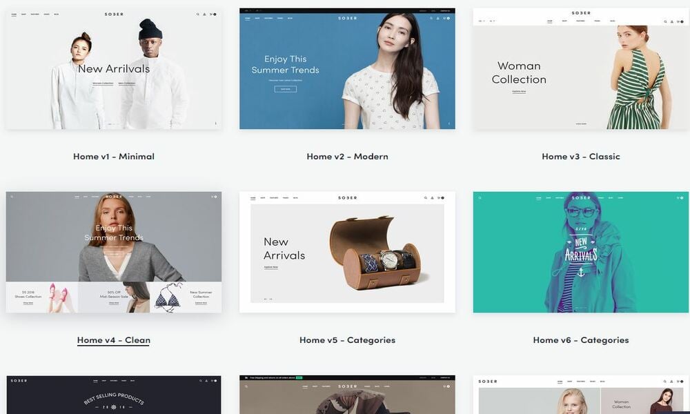 最高のWordPress eCommerceテーマ - Sober