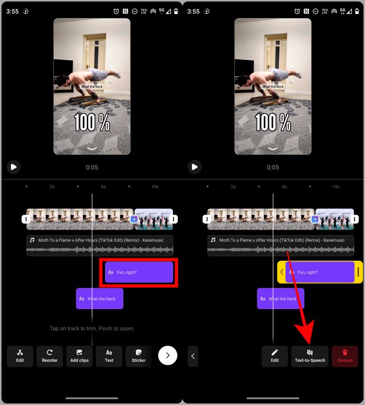 ajout de texte à la parole aux reels sur instagram