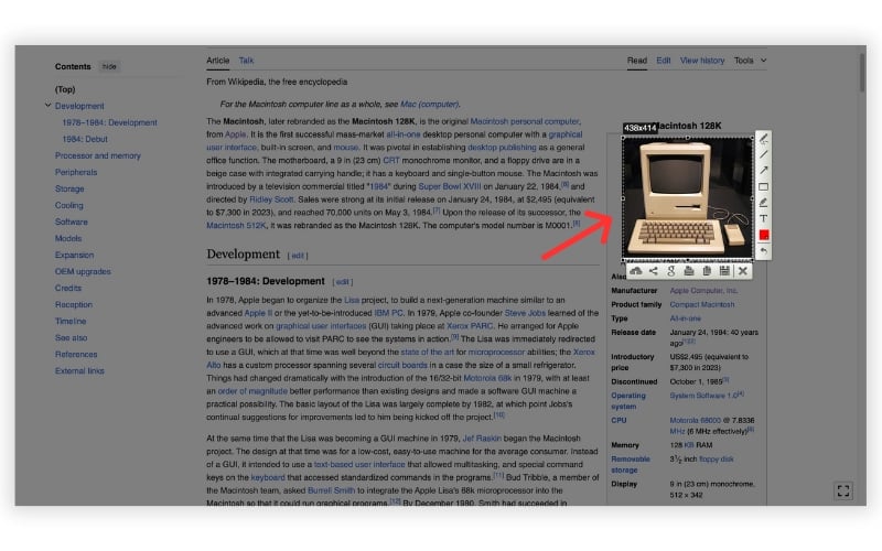 screenshot da extensão lightshot