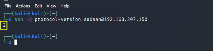 SSH protocol query