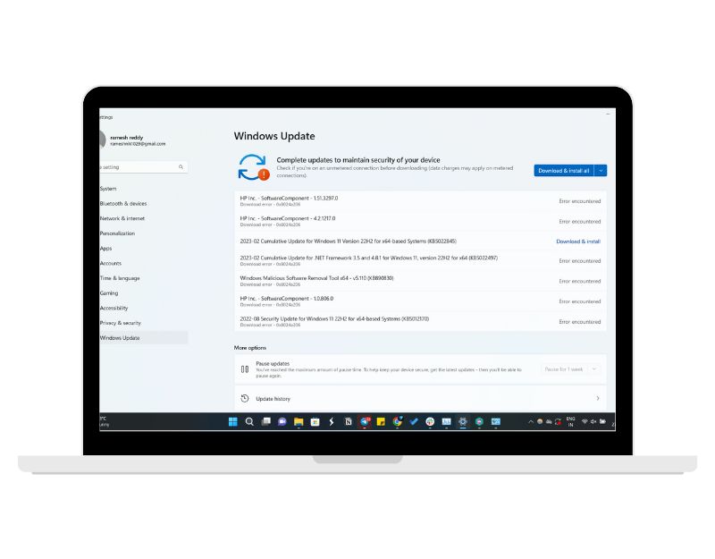 imagen mostrando actualización de windows 11