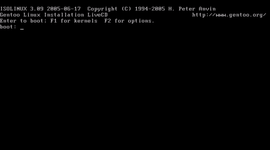 Chargeur de démarrage Gentoo