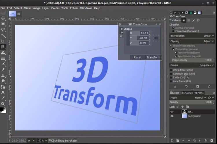 3D変形ツール