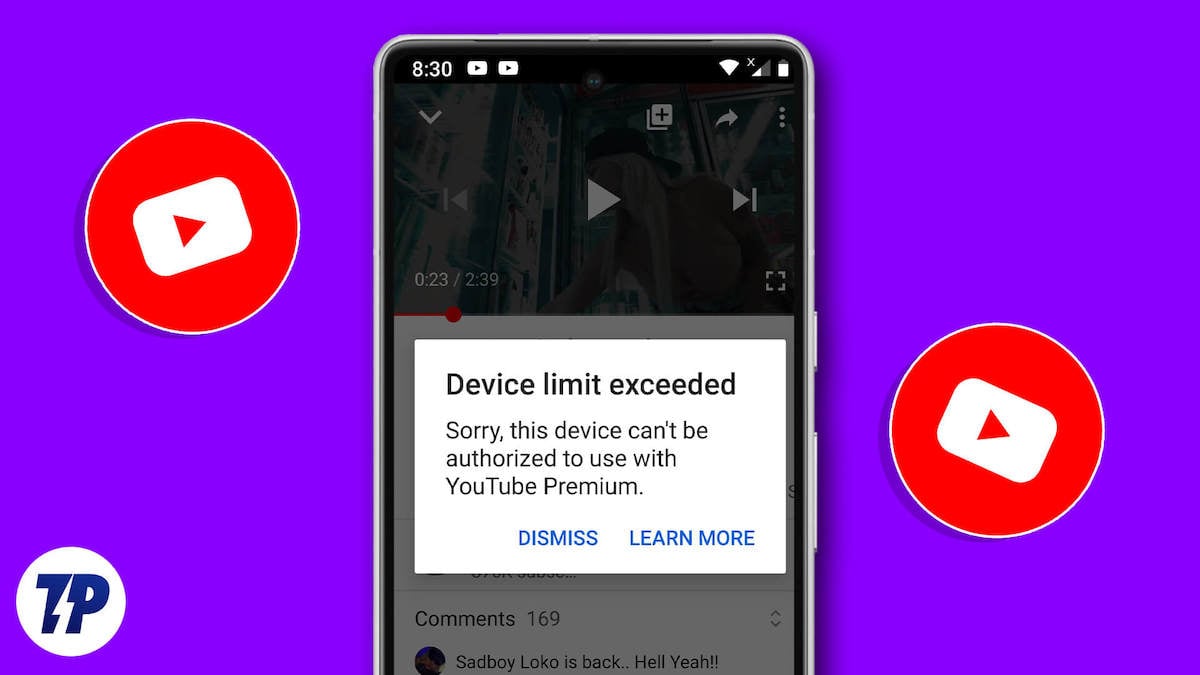 corriger l'erreur limite de périphériques dépassée sur youtube