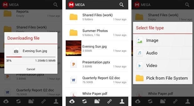 application android mega