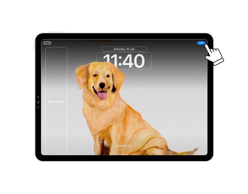 iPadロック画面の写真壁紙