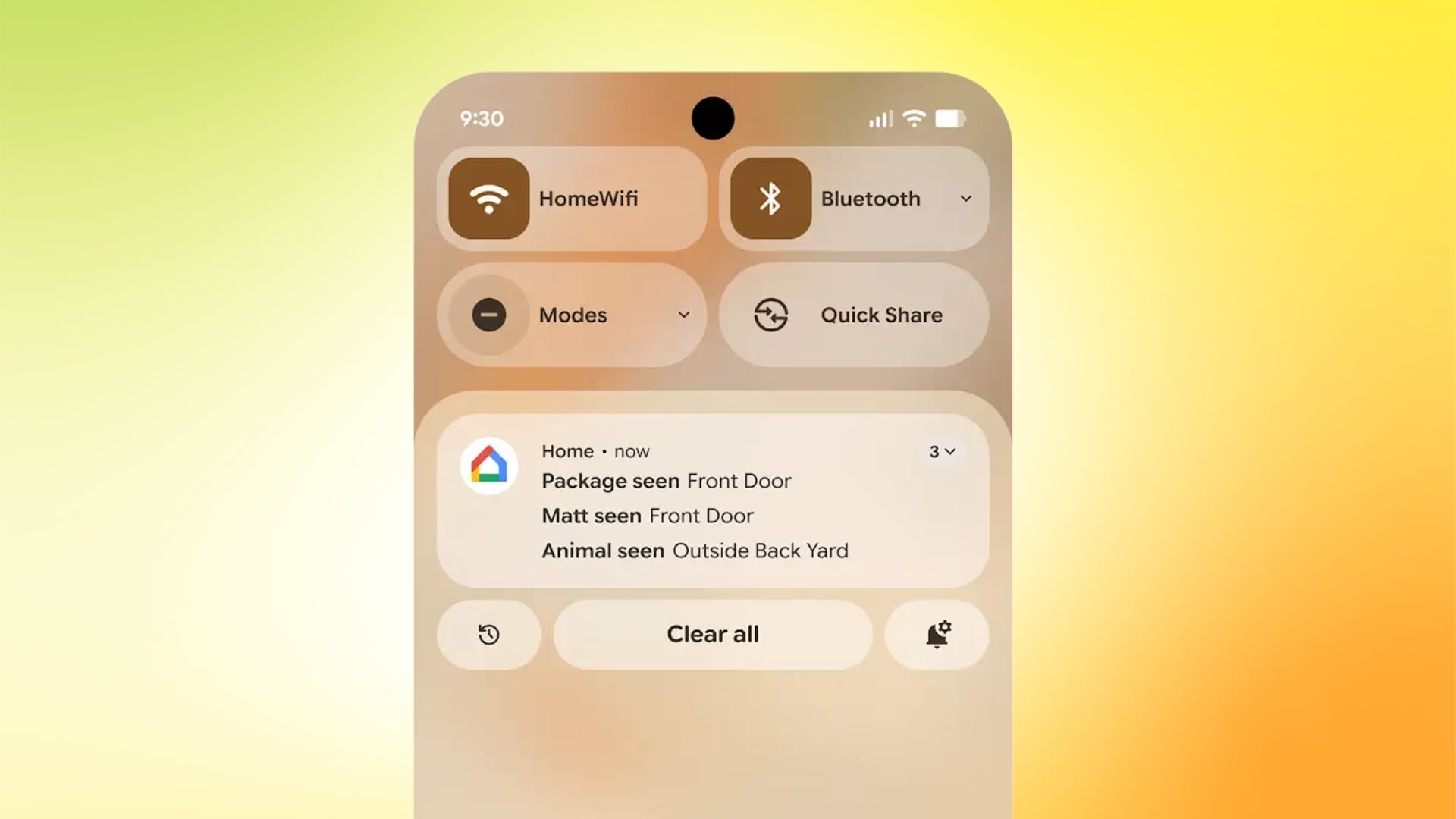 regroupement des notifications android 16