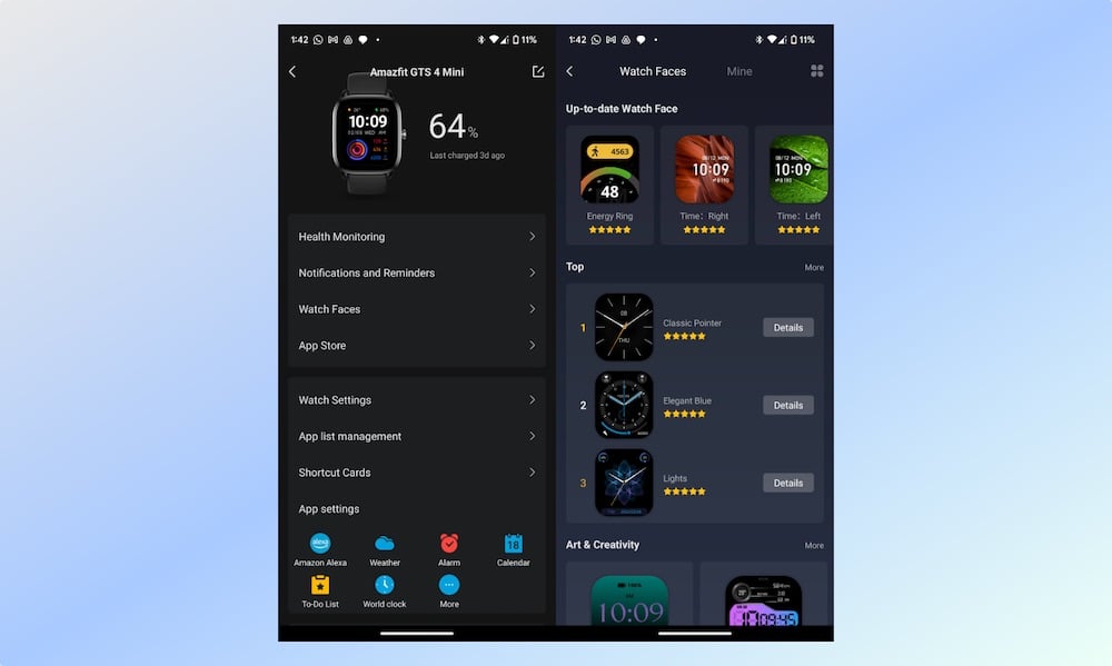 app del amazfit gts 4 mini