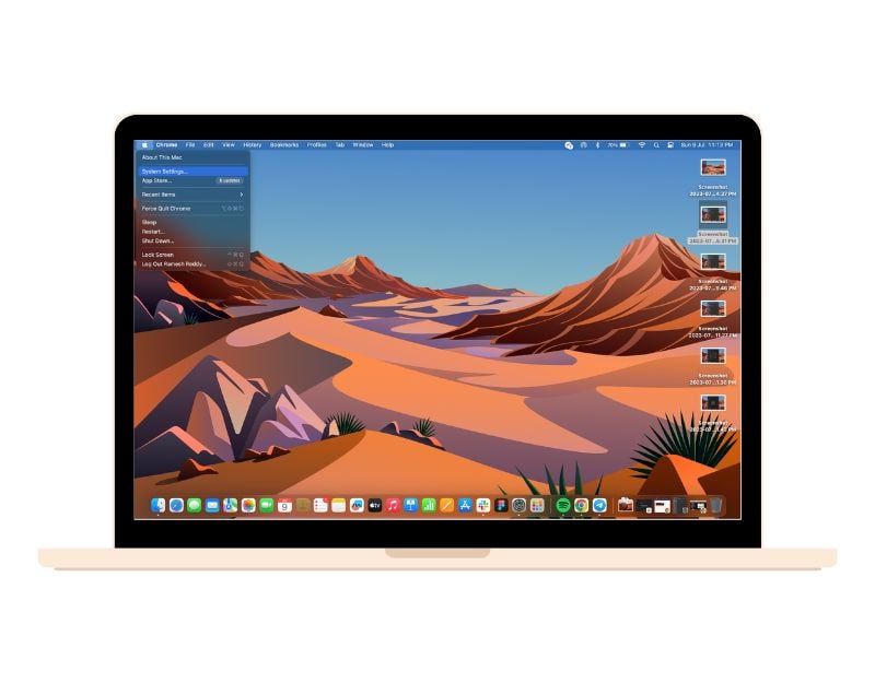 MacBookのシステム設定