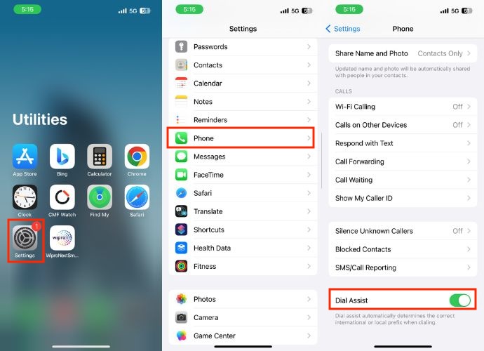 iPhoneのダイヤルアシスト