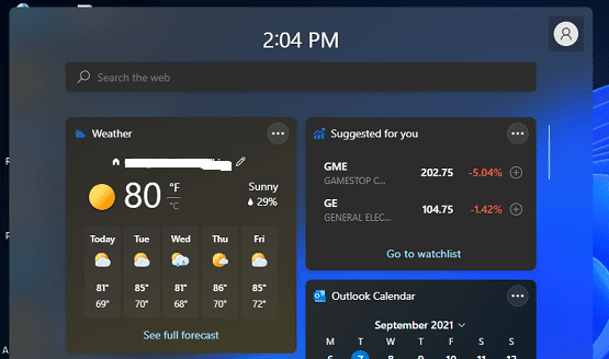 Windows 11 Widgets Taskleiste