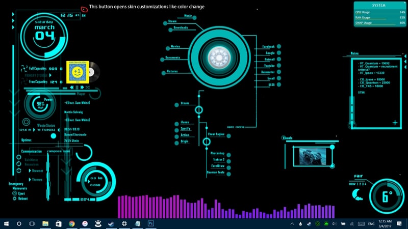 mejor skin de rainmeter