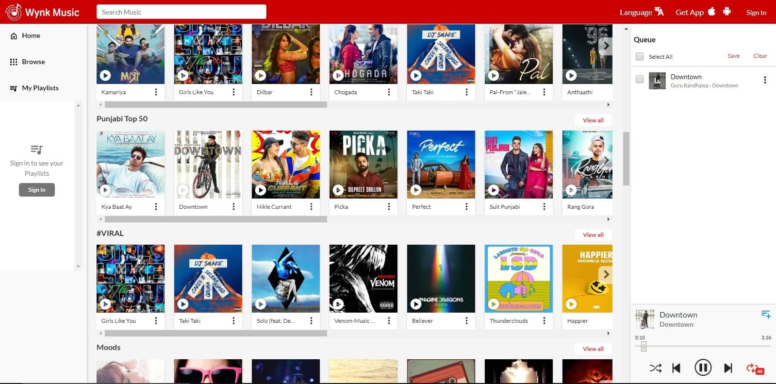 Wynk è un sito di musica gratuita per i suoi abbonati.
