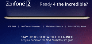 Asus 4GB RAMジャイアント : Flipkartで公開されたAsus ZenFone 2のティーザー