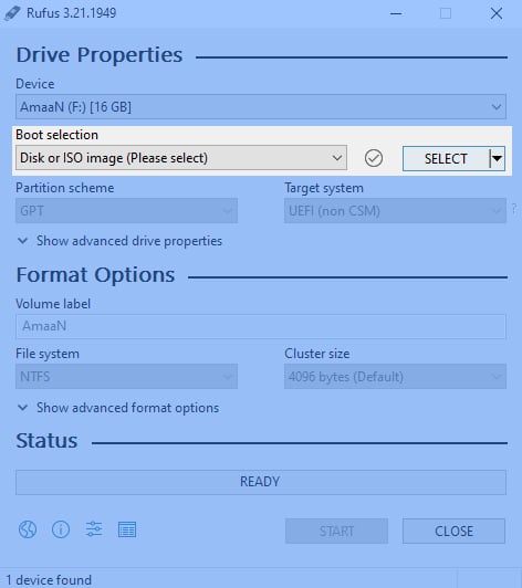Crea USB avviabile di Windows 8.1