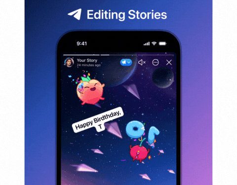 modifica storie telegram
