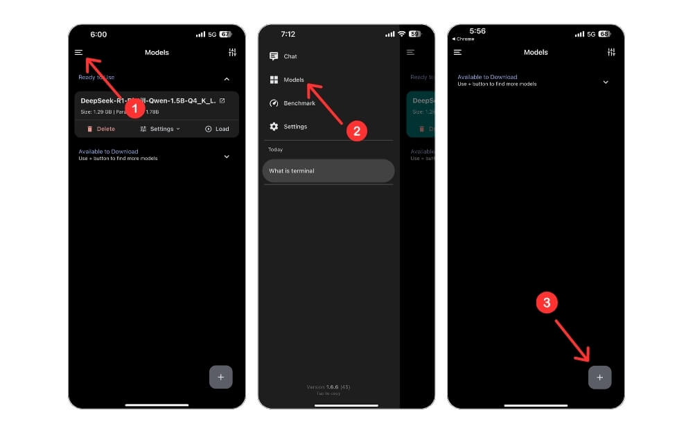 запуск моделей ИИ локально с использованием pocketpal ai на iphone