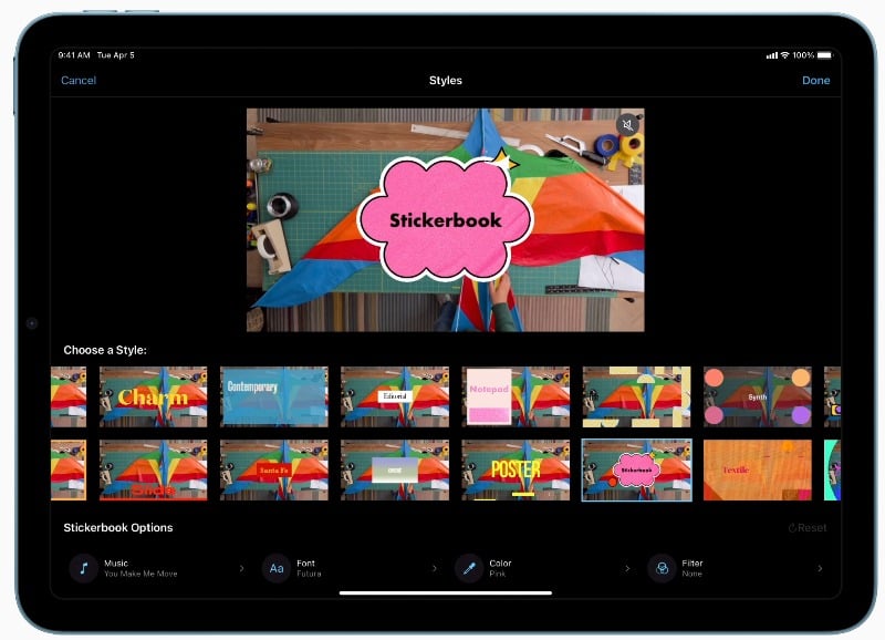 imovie sur ipad
