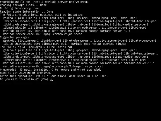 Installa MariaDB