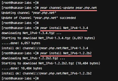 일부 pear 패키지 설치