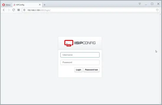 Accesso ISPConfig