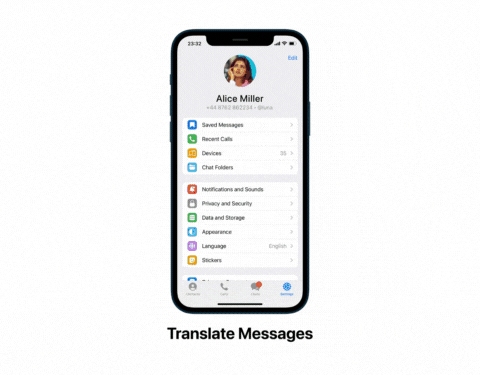 traduci messaggi telegram