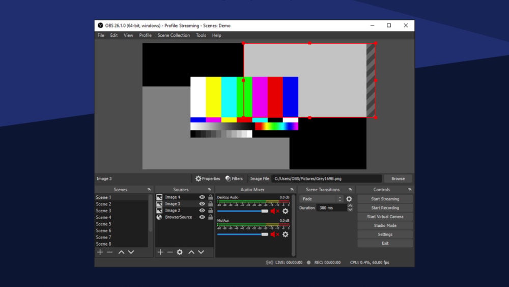 obs studio app di registrazione dello schermo