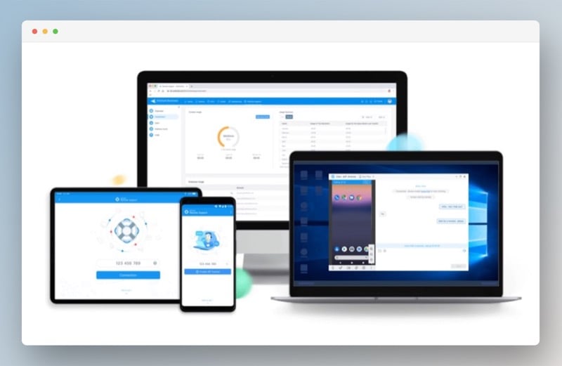 client mobile e desktop di supporto remoto airdroid
