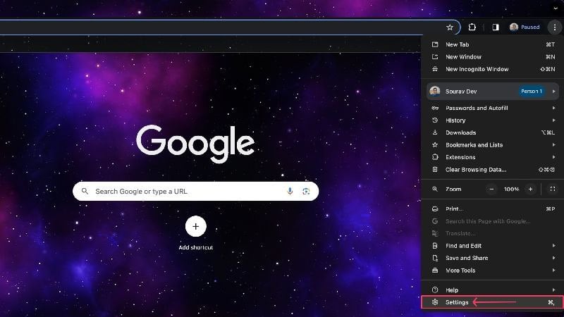 Chrome設定