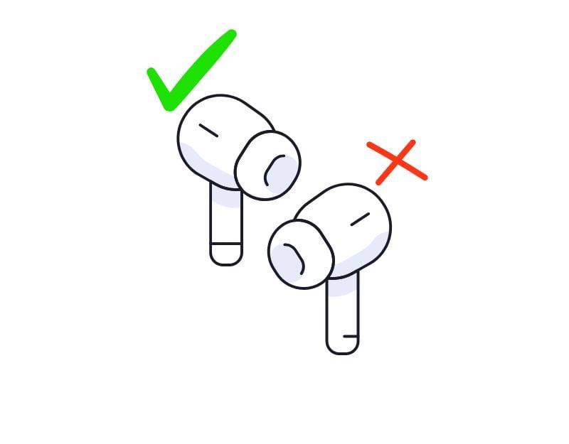um airpod não funcionando