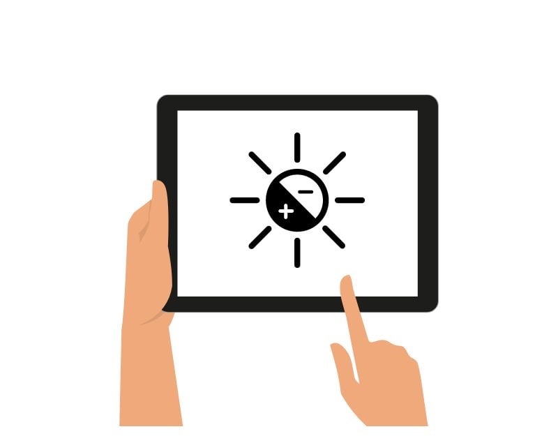 Helligkeit auf dem iPad anpassen