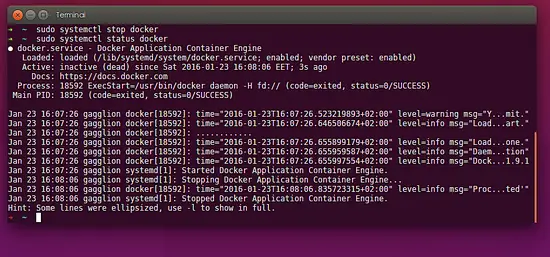 Arrêter Docker