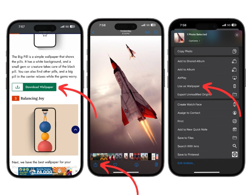 comment définir un fond d'écran avec effet de profondeur sur l'iphone
