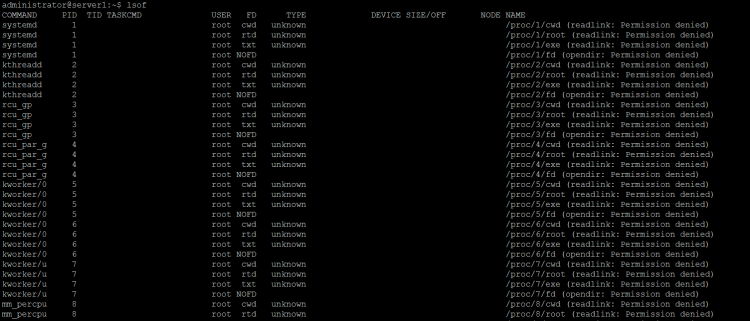 So listen Sie alle offenen Dateien auf Linux
