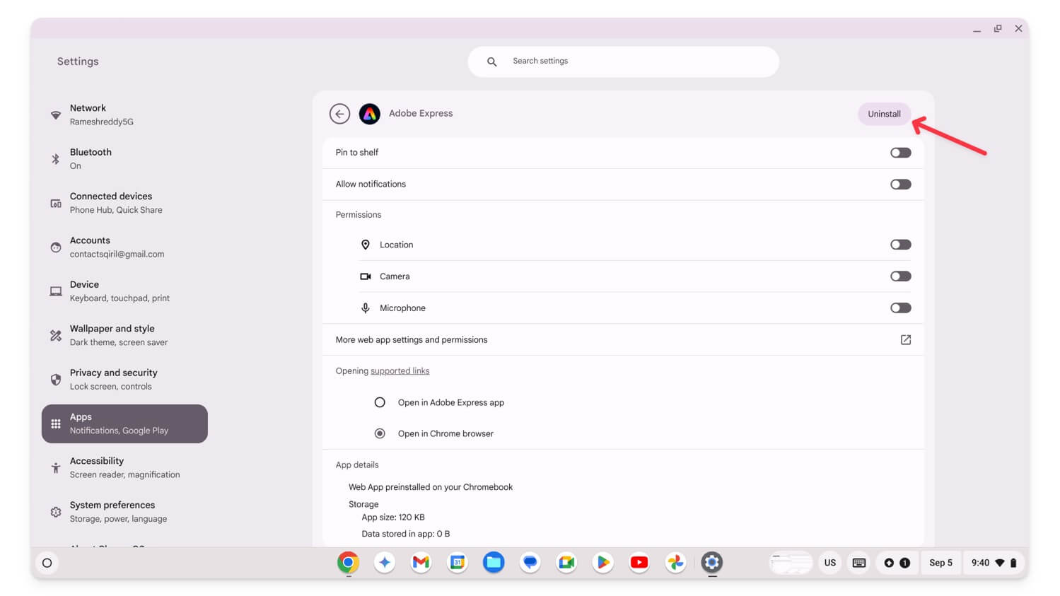 apps auf chromebook deinstallieren